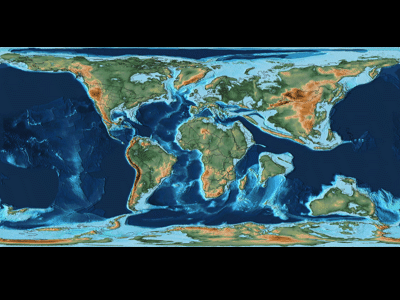Kreide vor 66 Millionen Jahren / 
© EarthByte Group